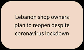 Lebanon shop owners plan to reopen despite coronavirus lockdown